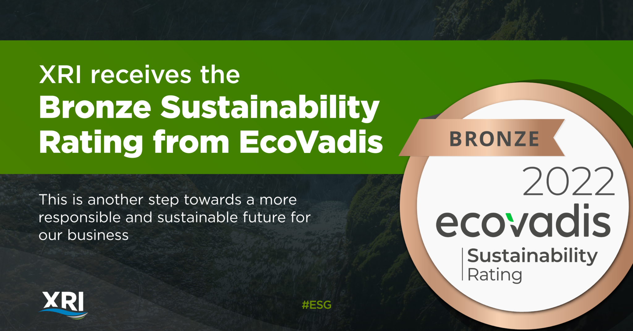 XRI receives Bronze Sustainability Rating from EcoVadis